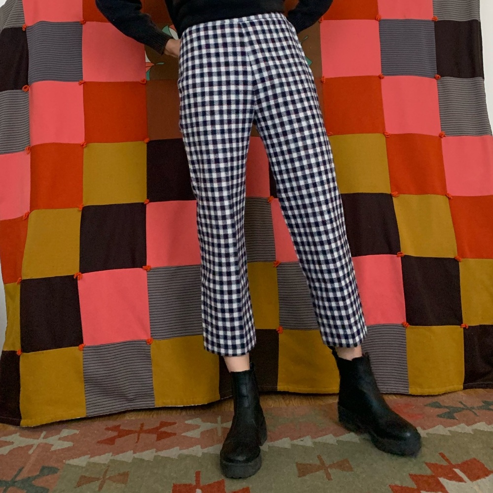 Vintage Plaid Trouser Pants